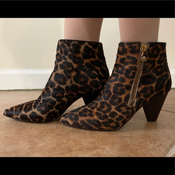 Anne Klein Shoes - Anne Klein leather leopard print boots
